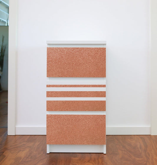 ADHESIVE PLASTIC GLITTER COPPER 45X150