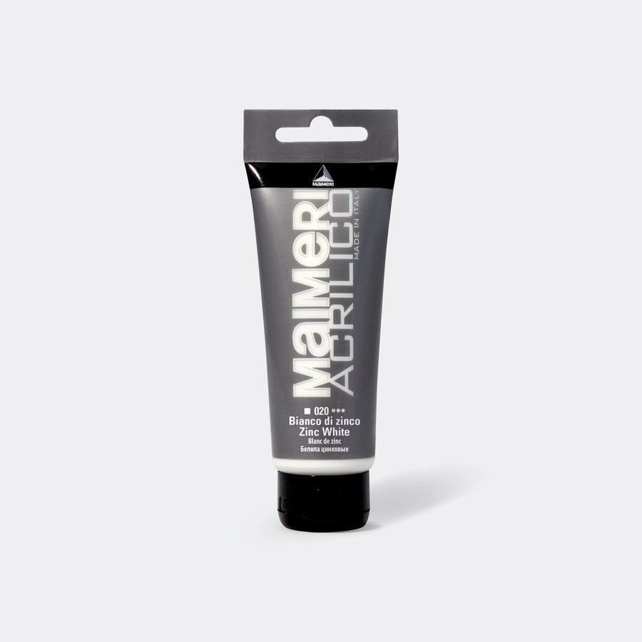 Bricocenter 200ML ZINC WHITE ACRYLIC PAINT