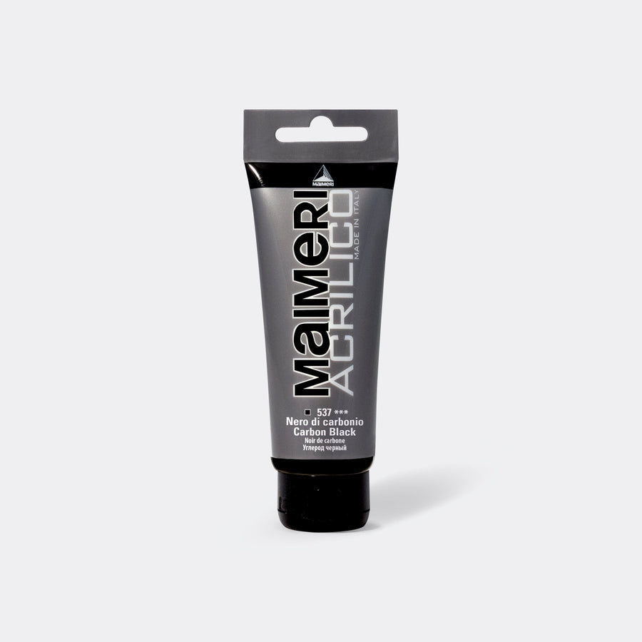 200ML ACRYLIC COLOUR CARBON BLACK