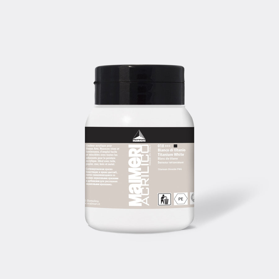 ACRYLIC PAINT 500ML TITANIUM WHITE - best price from Maltashopper.com BR480010389