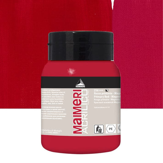 ACRYLIC COLOUR 500ML PRIMARY RED MAGENTA