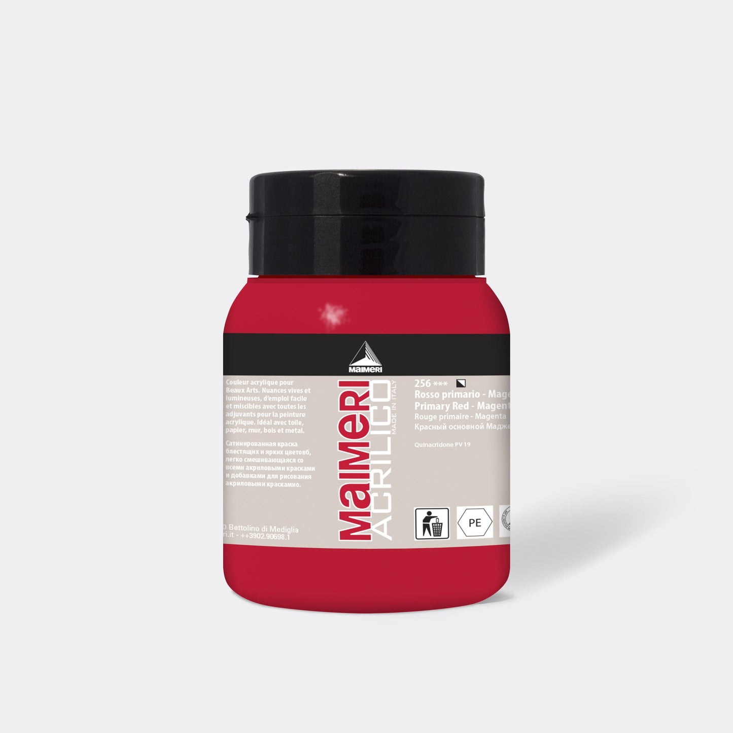 ACRYLIC COLOUR 500ML PRIMARY RED MAGENTA