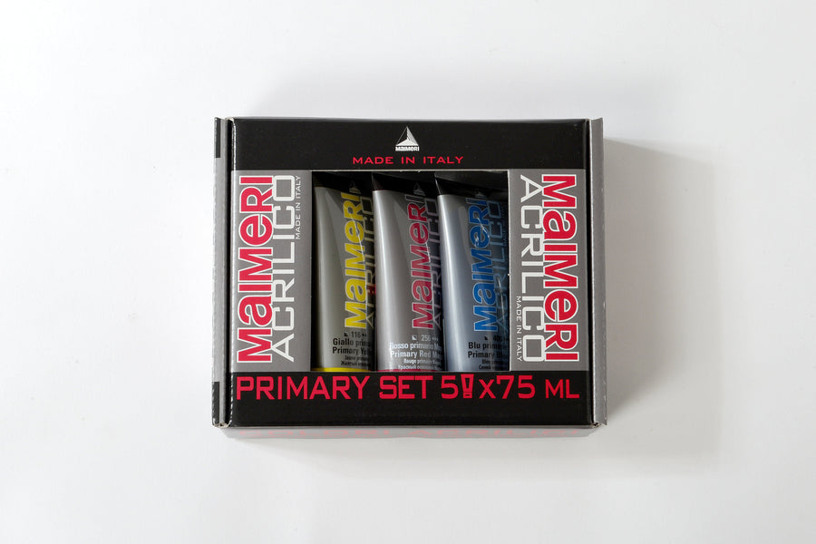 5 PRIMARY ACRYLIC COLOURS 75ML