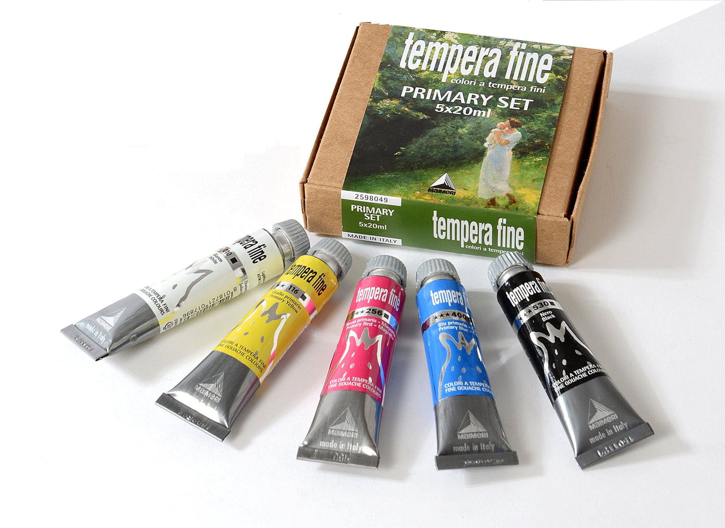5 PRIMARY TEMPERA COLOURS 20ML