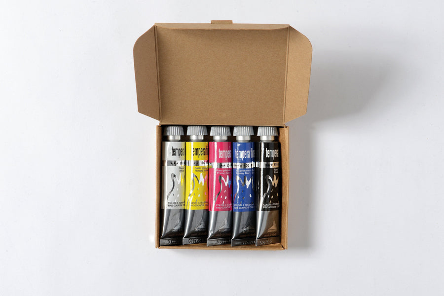 5 PRIMARY TEMPERA COLOURS 20ML