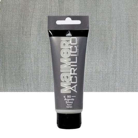ACRYLIC PAINT 200ML SILVER - best price from Maltashopper.com BR480010466