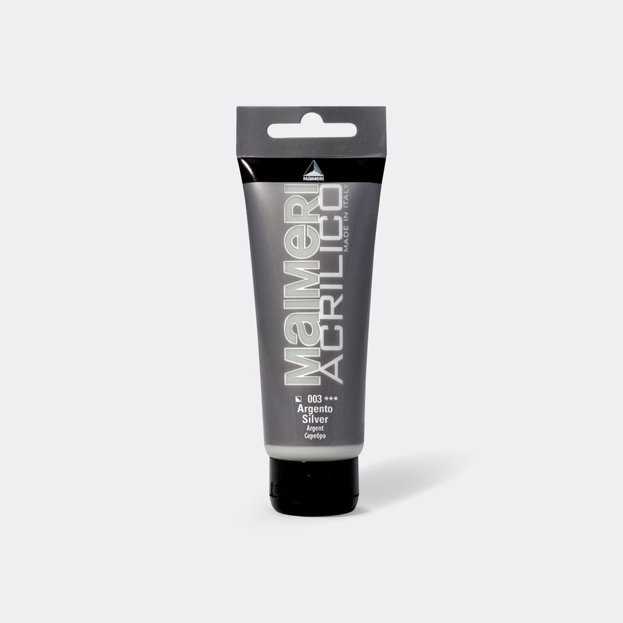 ACRYLIC PAINT 200ML SILVER - best price from Maltashopper.com BR480010466