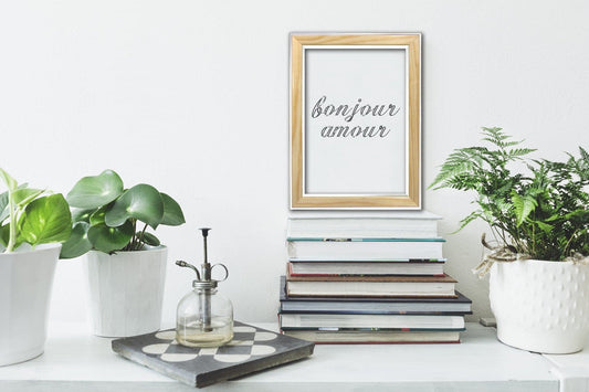 WOOD FRAME NATURAL AND WHITE 21X29.7CM - best price from Maltashopper.com BR480010720