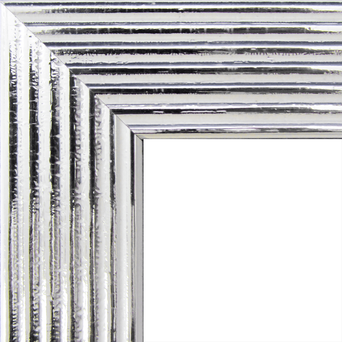 Bricocenter WHITE AND SILVER STRIPED FRAME 13X18 CM