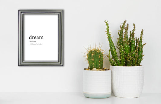 BLACK AND WHITE STRIPED FRAME 10X15 CM