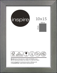 BLACK AND WHITE STRIPED FRAME 10X15 CM - best price from Maltashopper.com BR480010724
