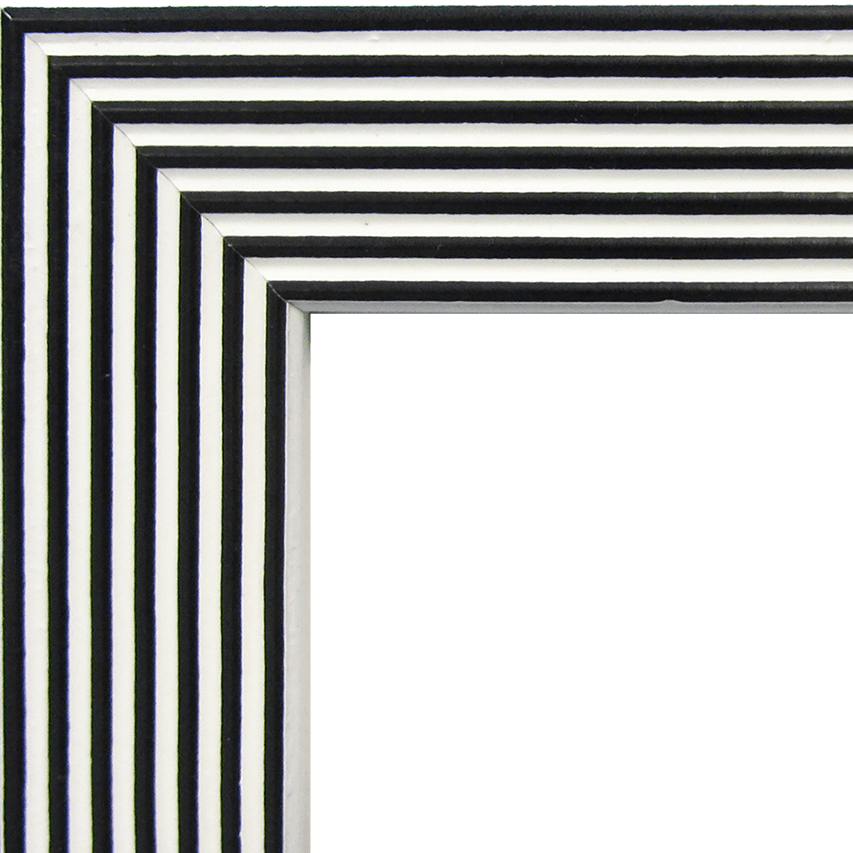 BLACK AND WHITE STRIPED FRAME 21X29.7 CM