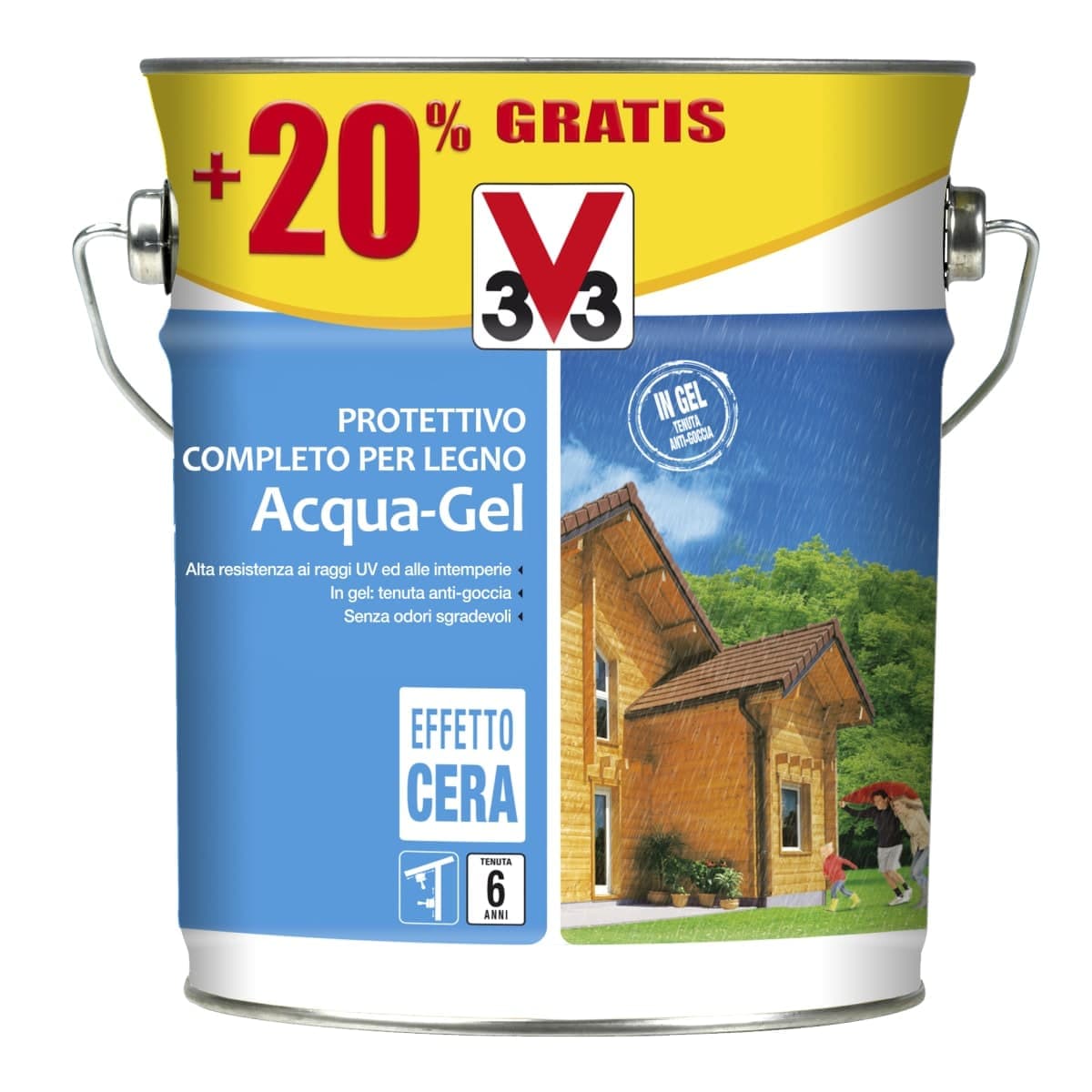 Bricocenter WOOD IMPREGNATING AGENT WATER GEL MEDIUM WALNUT - 3 L