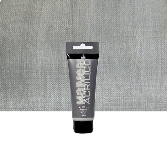 SILVER ACRYLIC COLOUR 75ML