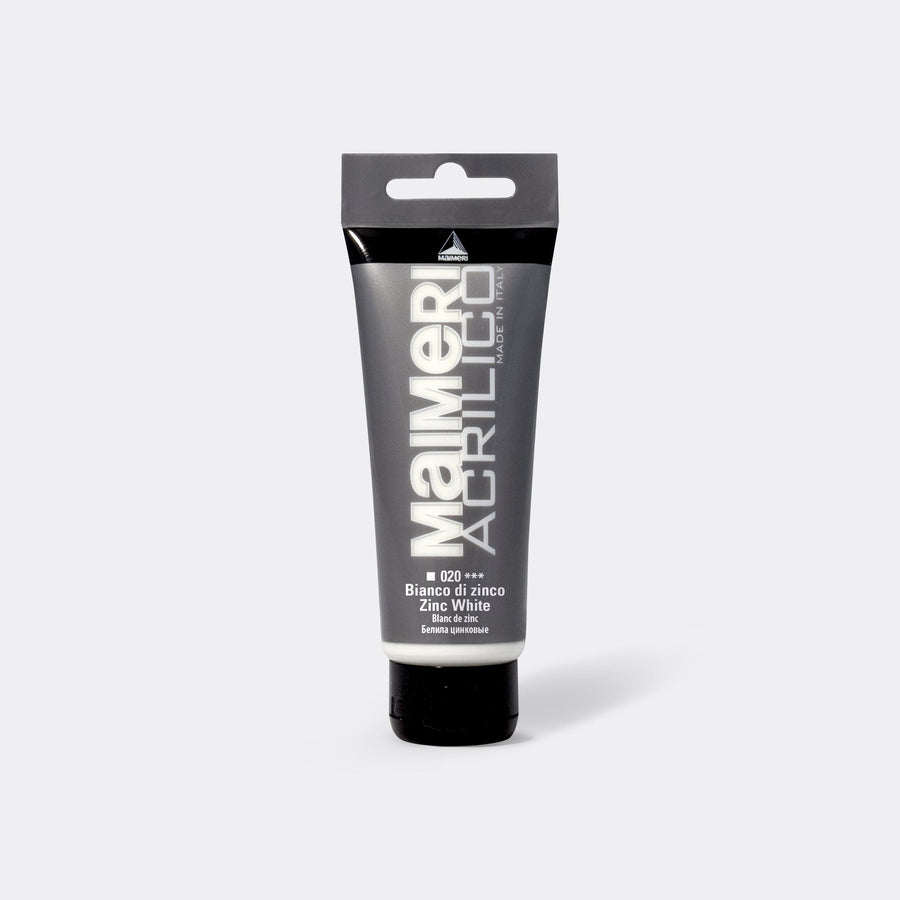 ZINC WHITE ACRYLIC COLOUR 75ML