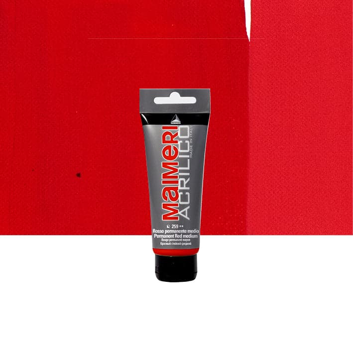 ACRYLIC COLOUR PRIMARY RED MEDIUM 75ML