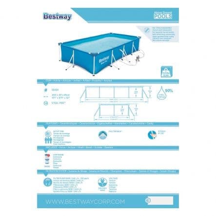 Tubolar pool 4.00m X 2.11m X 81cm - best price from Maltashopper.com BR500012641