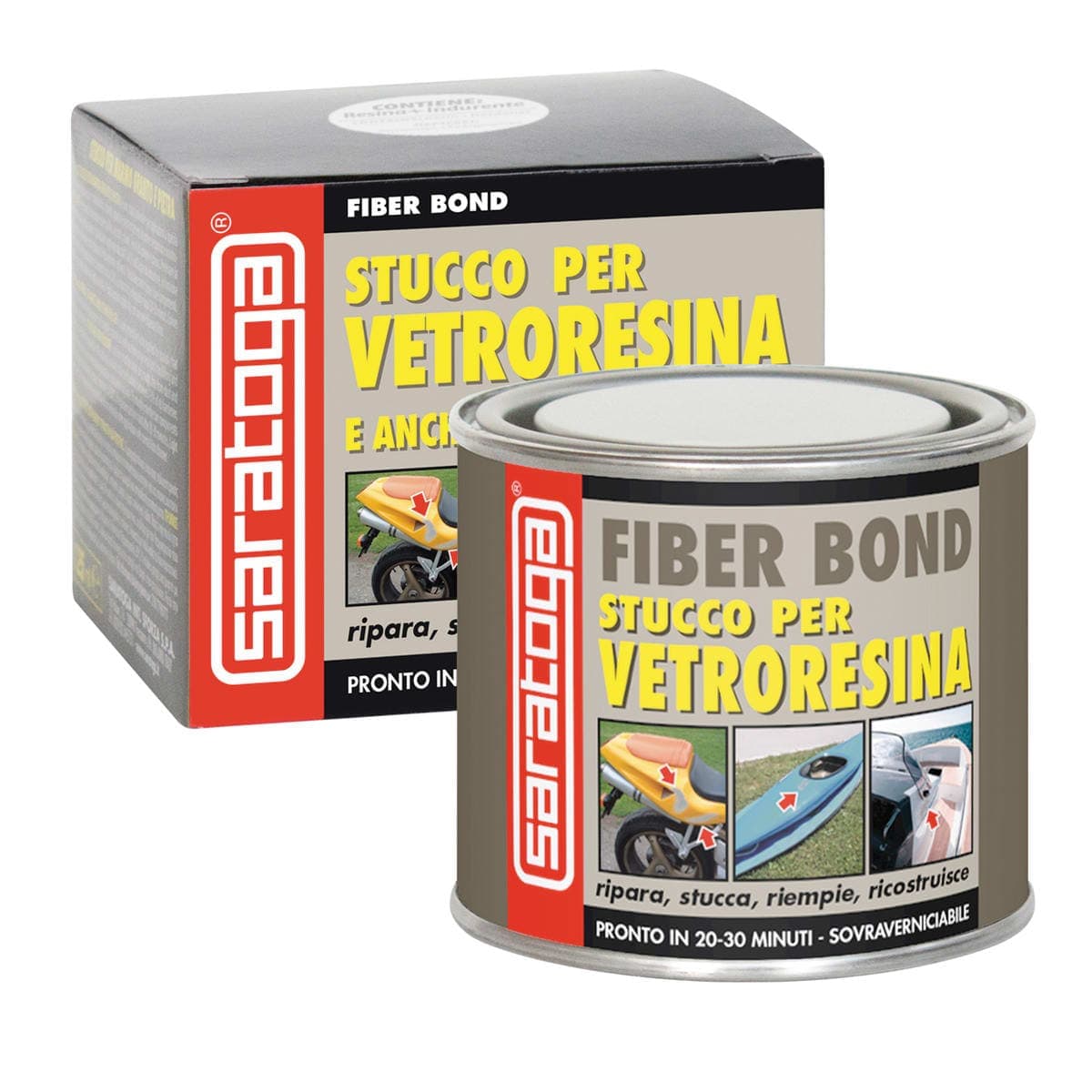 Bricocenter TWO-COMPONENT FIBREGLASS PUTTY 125 ML