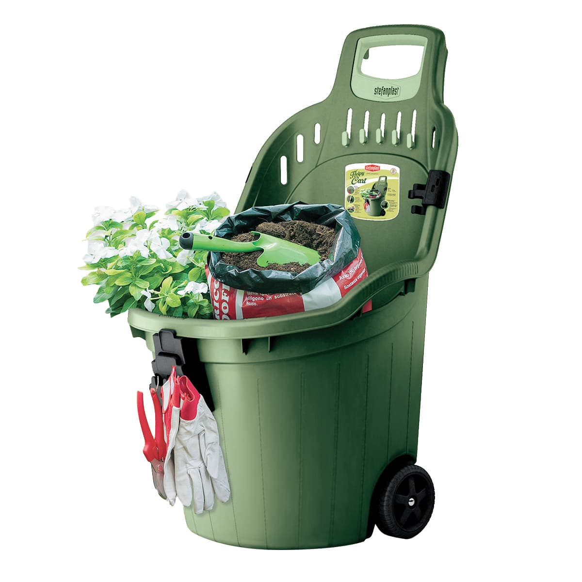 Bricocenter 50L PLASTIC WHEELBARROW WITH HANDLE