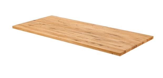 NEW OAK Natural tabletop H 4 x W 95 x L 200 cm - best price from Maltashopper.com CS667359