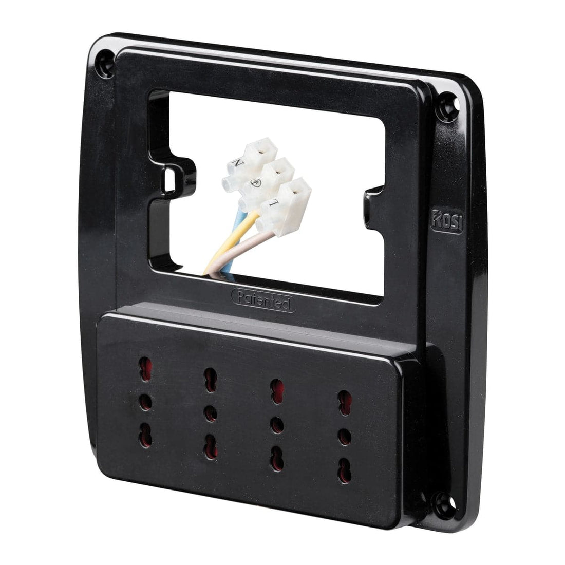EMILIA SMART WALL SOCKET 4 SOCKETS 10/16A SUITABLE FOR 3-PIN BLACK BOX - best price from Maltashopper.com BR420003805