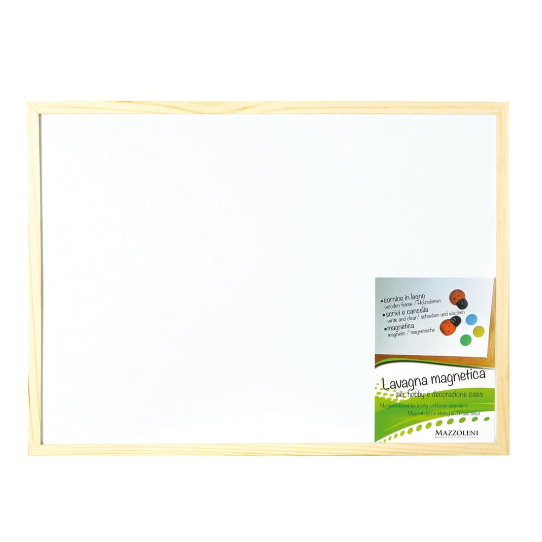 45X60CM PVC MAGNETIC BOARD WITH WOODEN FRAME - best price from Maltashopper.com BR480770032