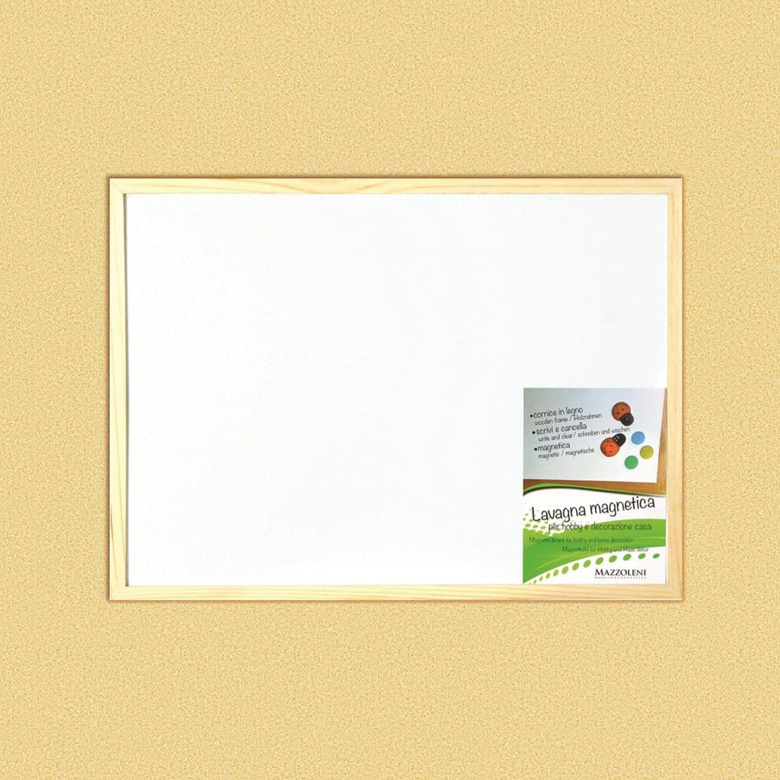 30X45CM PVC MAGNETIC BOARD WITH WOODEN FRAME - best price from Maltashopper.com BR480770031