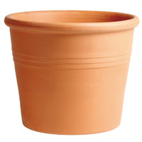 TERRACOTTA VASE CYLINDER RIBBED DIAMETER 38XH31 CM FIRED - best price from Maltashopper.com BR500603171