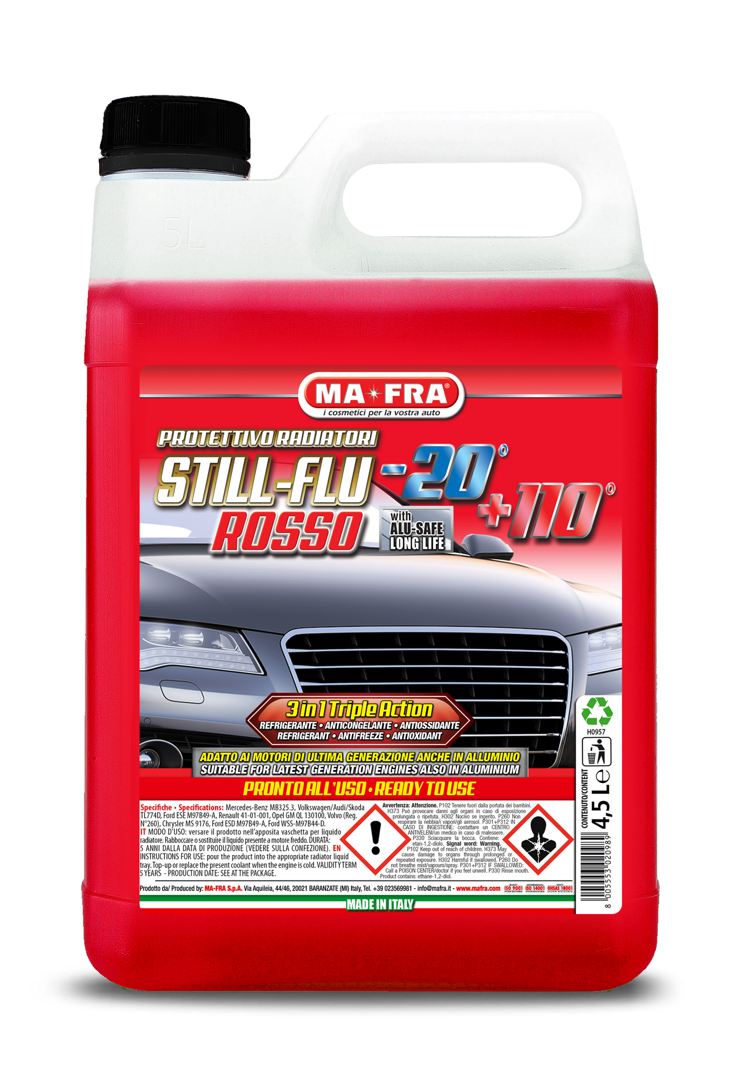 RADIATOR FLUID 4.5 L RED -20 G