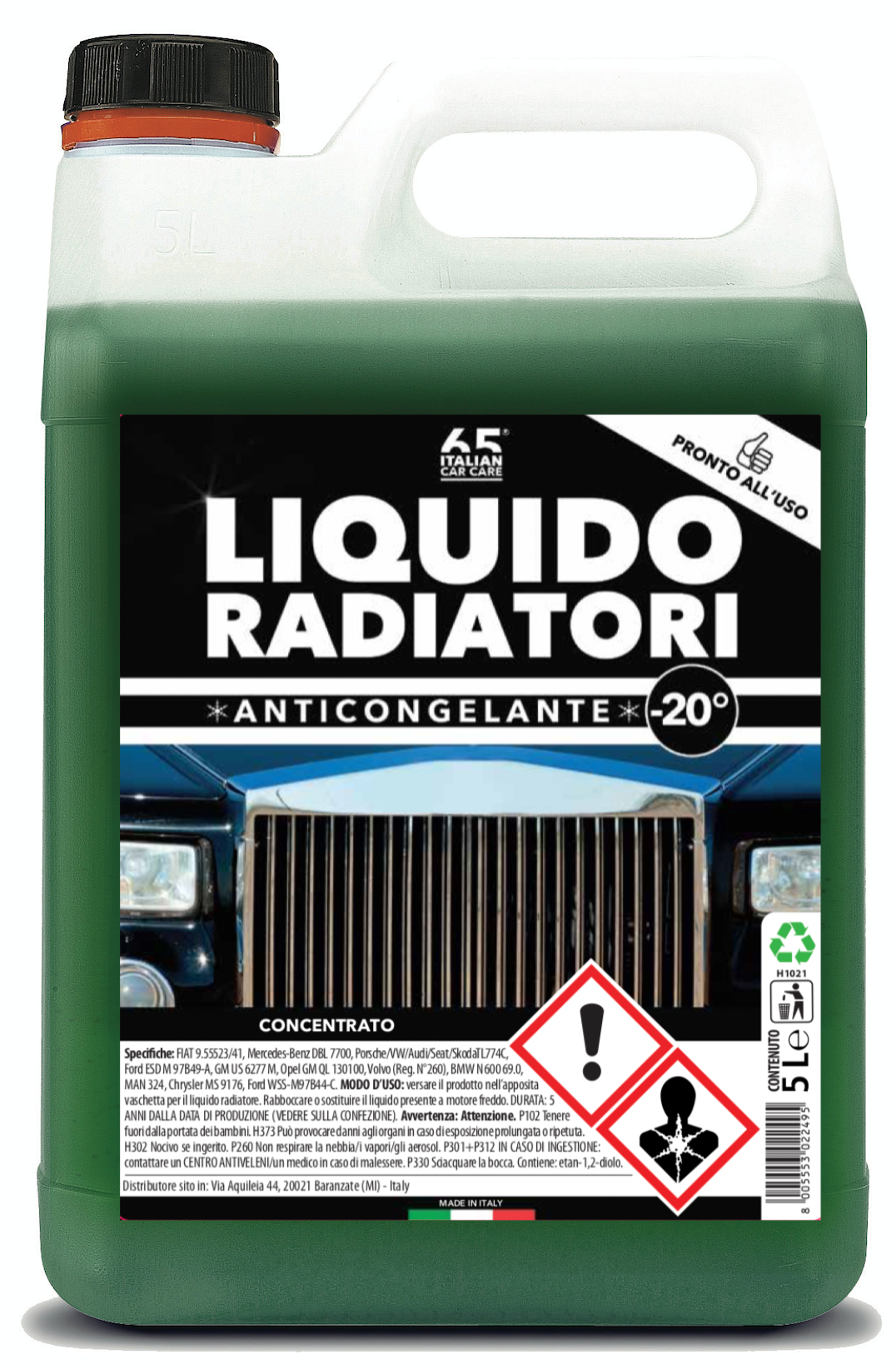 RADIATOR FLUID 5 L BLUE -20 DEGREES