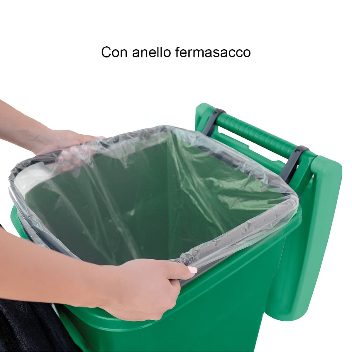 PEDAL BIN GREEN URBAN SYSTEM 80LT WITH WHEELS - best price from Maltashopper.com BR410007613