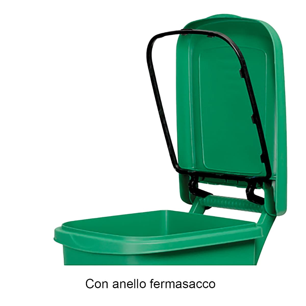 PEDAL BIN GREEN URBAN SYSTEM 80LT WITH WHEELS - best price from Maltashopper.com BR410007613