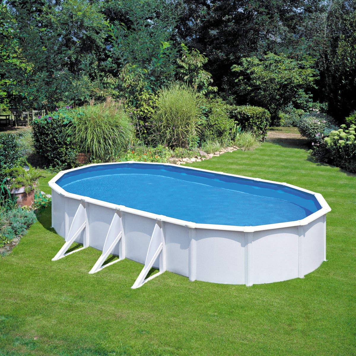 OVAL POOL KIT 730X375XX120H - Premium Above Ground Pools from Bricocenter - Just €2610.99! Shop now at Maltashopper.com