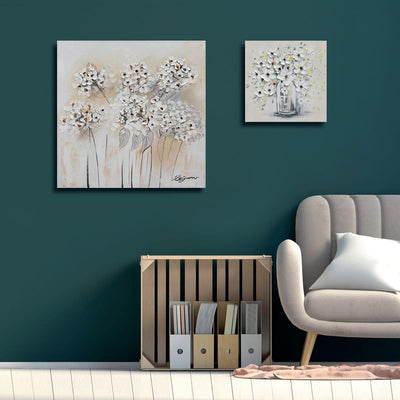 PAINTING ON CANVAS 30X30 CM FLORAL SUBJECT - best price from Maltashopper.com BR480010787