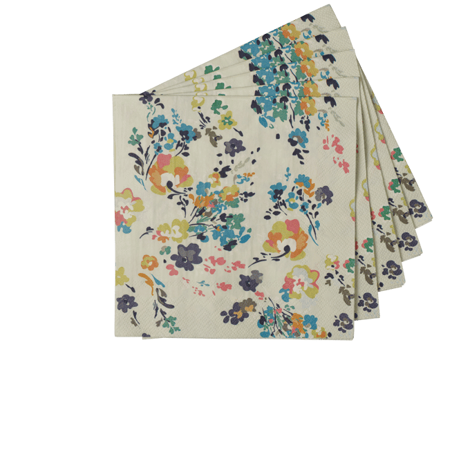 BLOOM Set of 20 multicoloured napkins - best price from Maltashopper.com CS690620