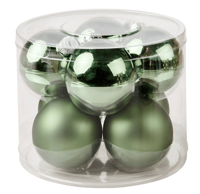 MINT Christmas ball set of 8 greenØ 7 cm - best price from Maltashopper.com CS675696