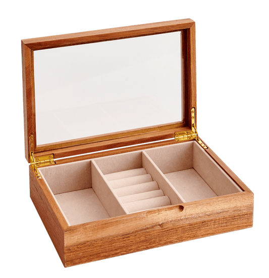 ACACIA Jewellery box brownH 6.6 x W 24 x D 16 cm - best price from Maltashopper.com CS677915