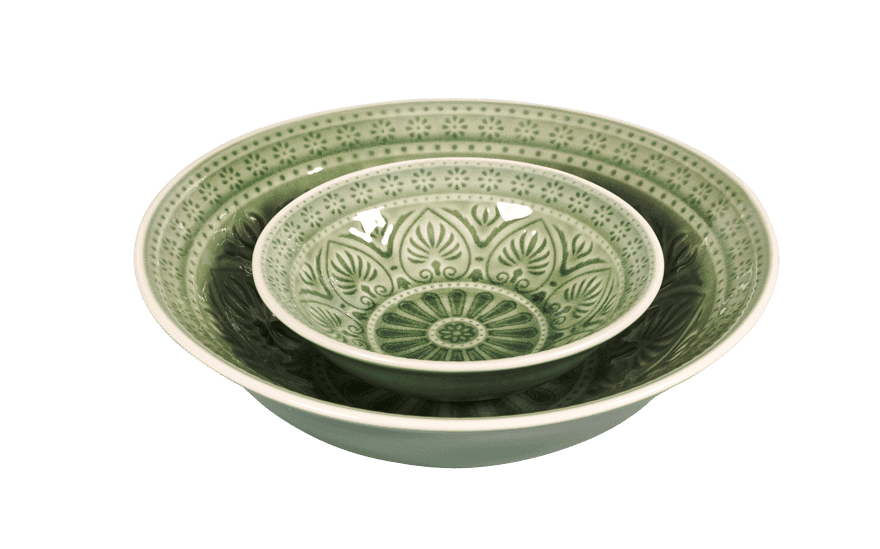 INDO Green bowl H 4.3 cm - Ø 14.3 cm - best price from Maltashopper.com CS673988
