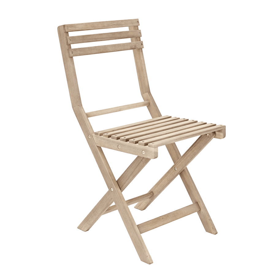 NARIATAL - Folding Table and 2 chairs Set - Acacia Wood - 55x55 - best price from Maltashopper.com BR500011195