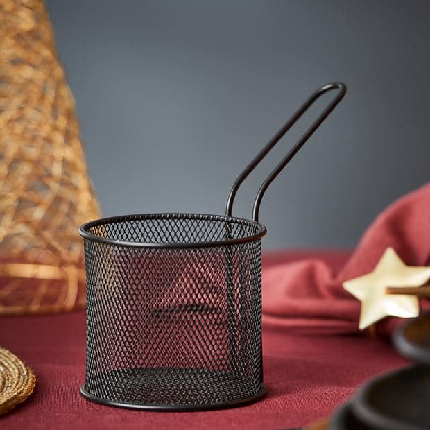 BLACK Black serving basket H 14 cm - Ø 9 cm - best price from Maltashopper.com CS617904