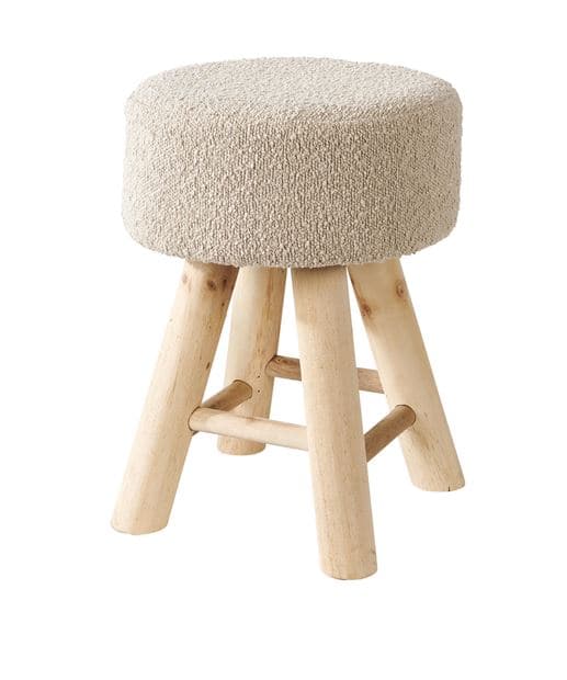 VINCE Stool white H 38 cm - Ø 28 cm - best price from Maltashopper.com CS672483