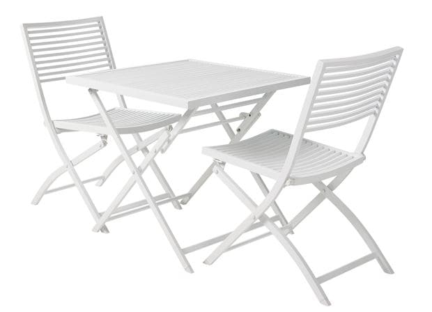 JESSE Folding chair white, beige H 84 x W 45 x D 61 cm - best price from Maltashopper.com CS667331