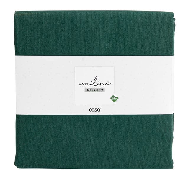 UNILINE Dark green tablecloth W 138 x L 250 cm - best price from Maltashopper.com CS615860