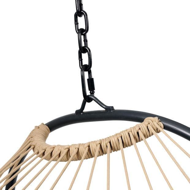 BAZAI Hanging chair with black support stand H 190 x W 110 x D 96 cm