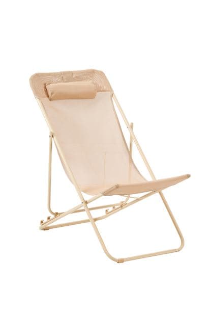 Casa MALTA Deckchair in sand H 80 x W 57 x D 90 cm