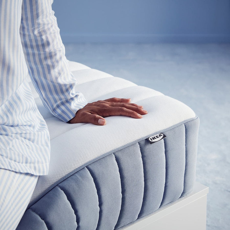 Ikea VALEVÅG Pocket sprung mattress firm/light blue 80x200 cm , 80x200 cm