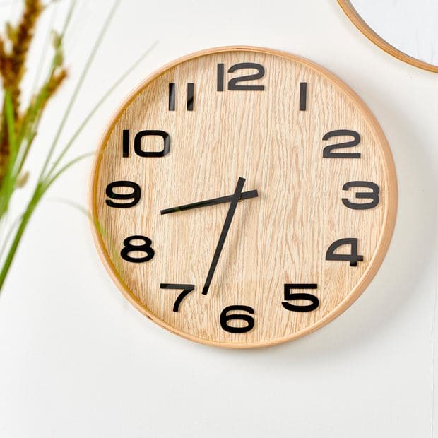 Casa Plywood Natural wall watch 5 cm - Ø 41 cm