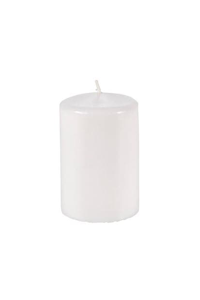 PURE White cylindrical candle H 9 cm - Ø 6 cm - best price from Maltashopper.com CS664097