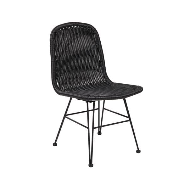 VIENNA Black table chair H 85 x W 46 x D 60 cm - best price from Maltashopper.com CS667779
