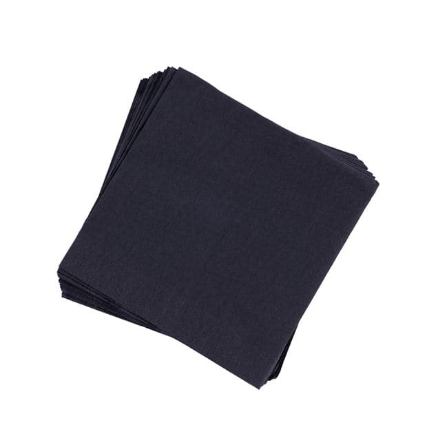 UNI Set of 20 black napkins W 40 x L 40 cm - best price from Maltashopper.com CS558264